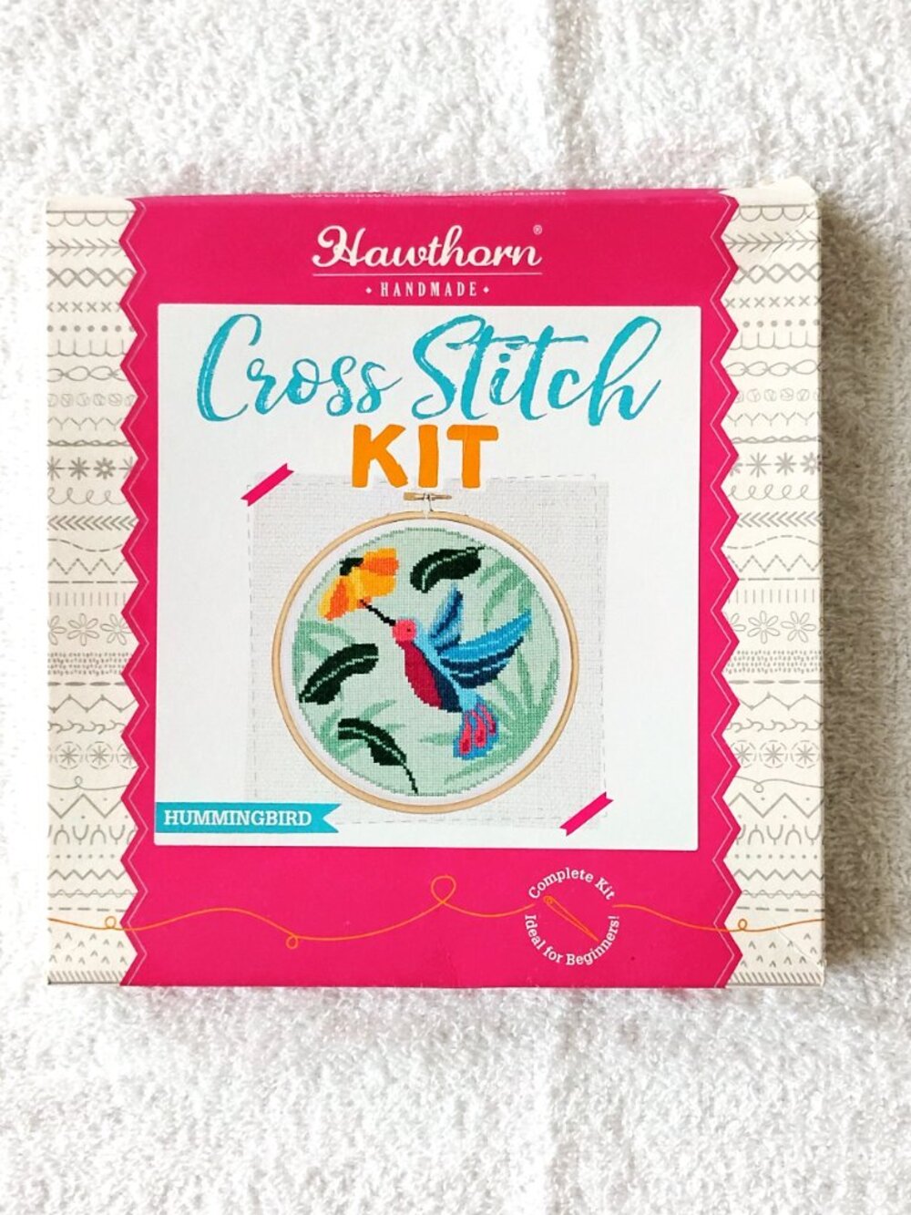 Made in Britain by Hawthorn Handmade Cross Stitch Kit-Hummingbird